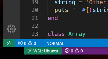 VS Code WSL Mode